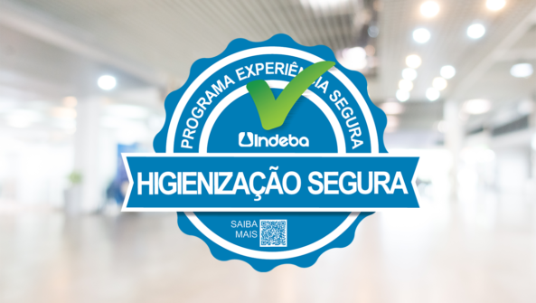 Selo de higienização segura da Indeba