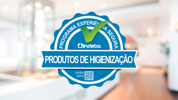 Selo de produtos de higienização da Indeba